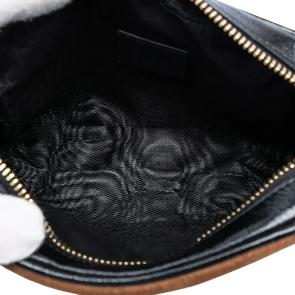 Gucci Mini Suede Web Ophidia Crossbody Brown Leather Very good - Model View