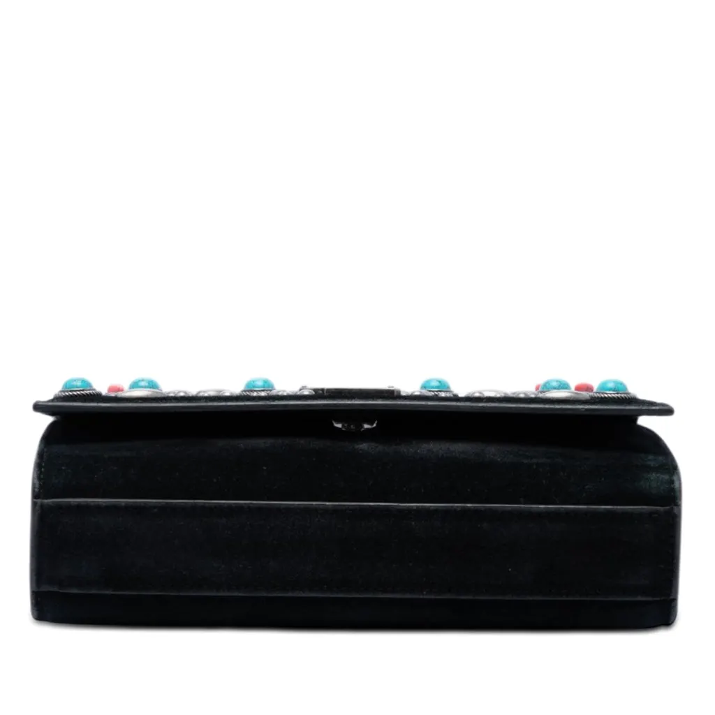 Saint Laurent Small Suede Monogram Stone Studded Kate Crossbody Black Leather Very good - Inside View