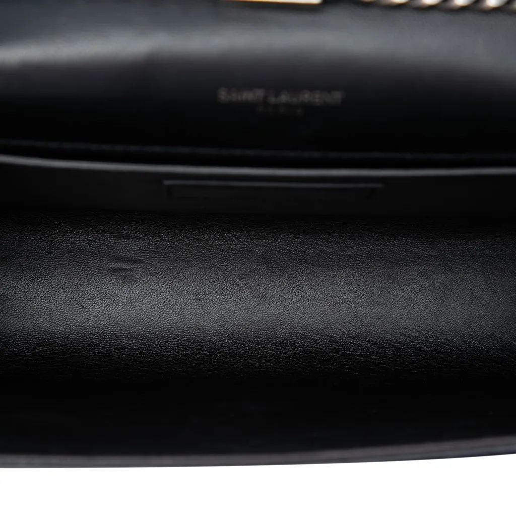 Saint Laurent Small Suede Monogram Stone Studded Kate Crossbody Black Leather Very good - Model View
