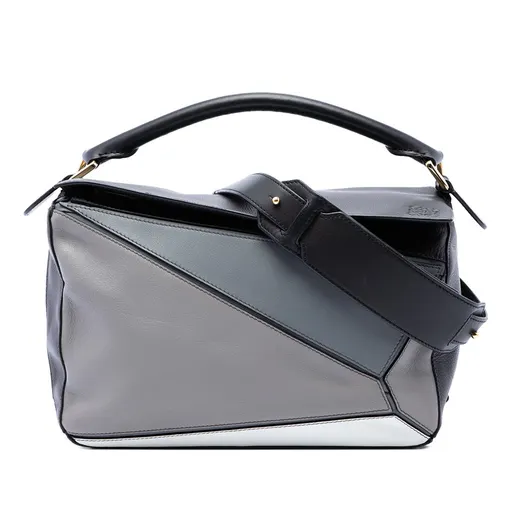 LOEWE طراز Tricolor Calfskin Puzzle Satchel