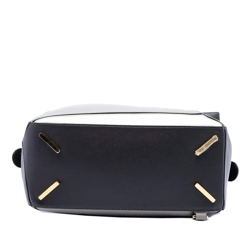 Loewe Medium Tricolor Calfskin Puzzle Satchel Grey Leather Very good - Inside View