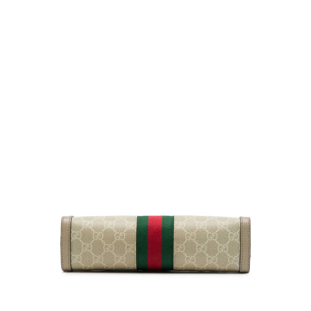 Gucci Small GG Supreme Web Ophidia Chain Crossbody Brown Canvas Very good - Inside View