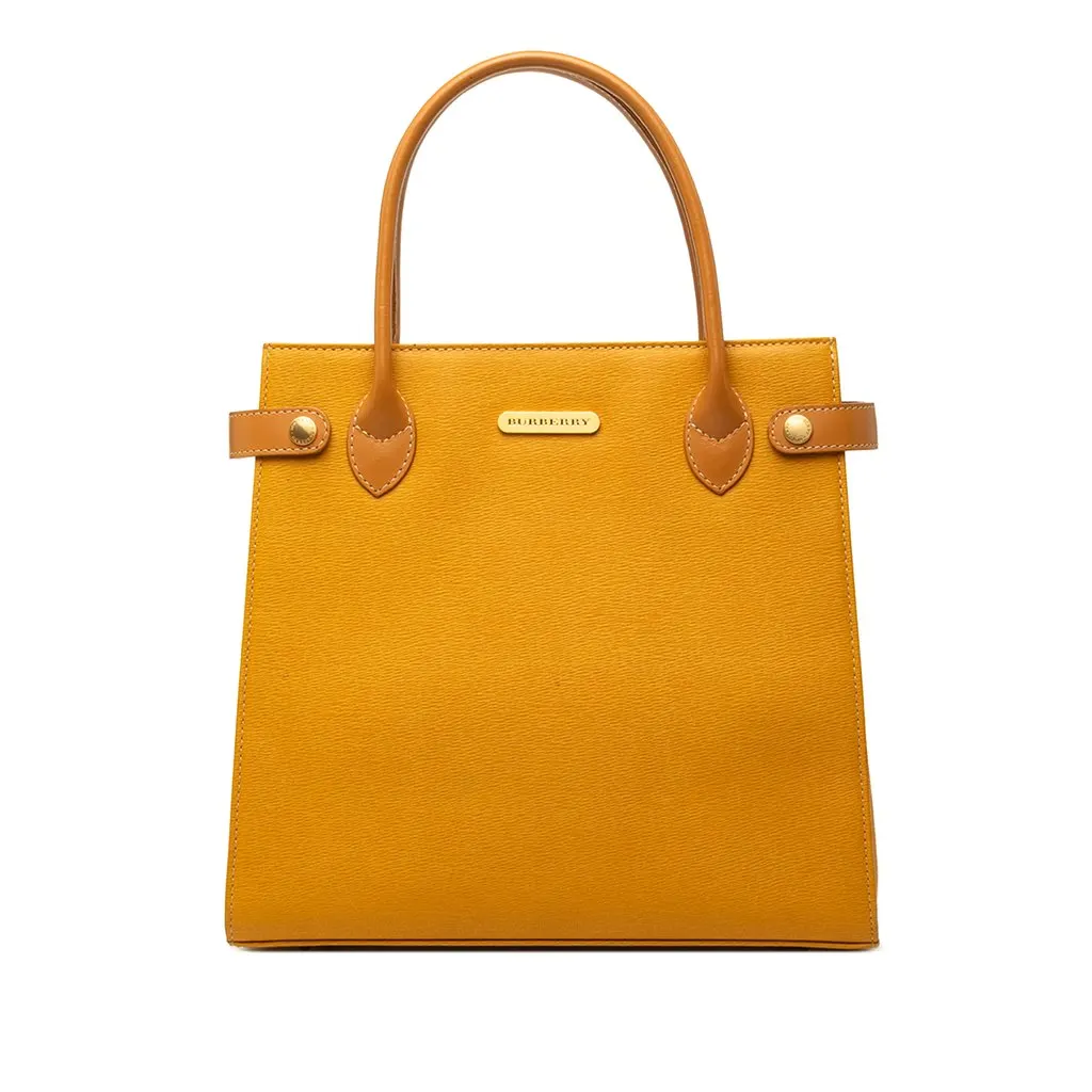 Burberry Leather Handbag Yellow Leather Very good - Front View