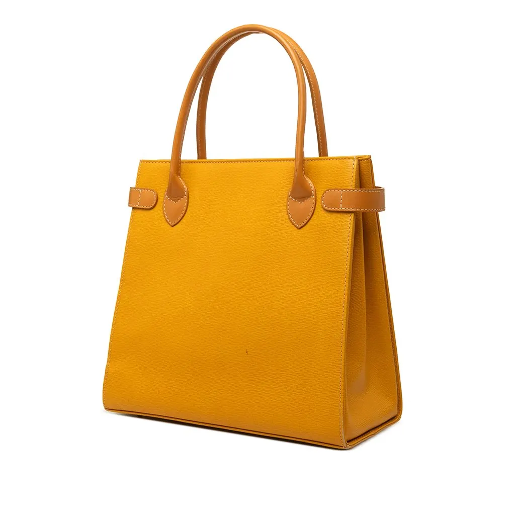 Burberry Leather Handbag Yellow Leather Very good - Back View