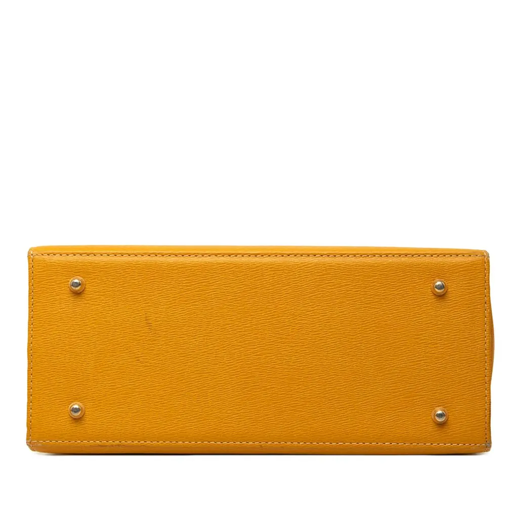 Burberry Leather Handbag Yellow Leather Very good - Inside View