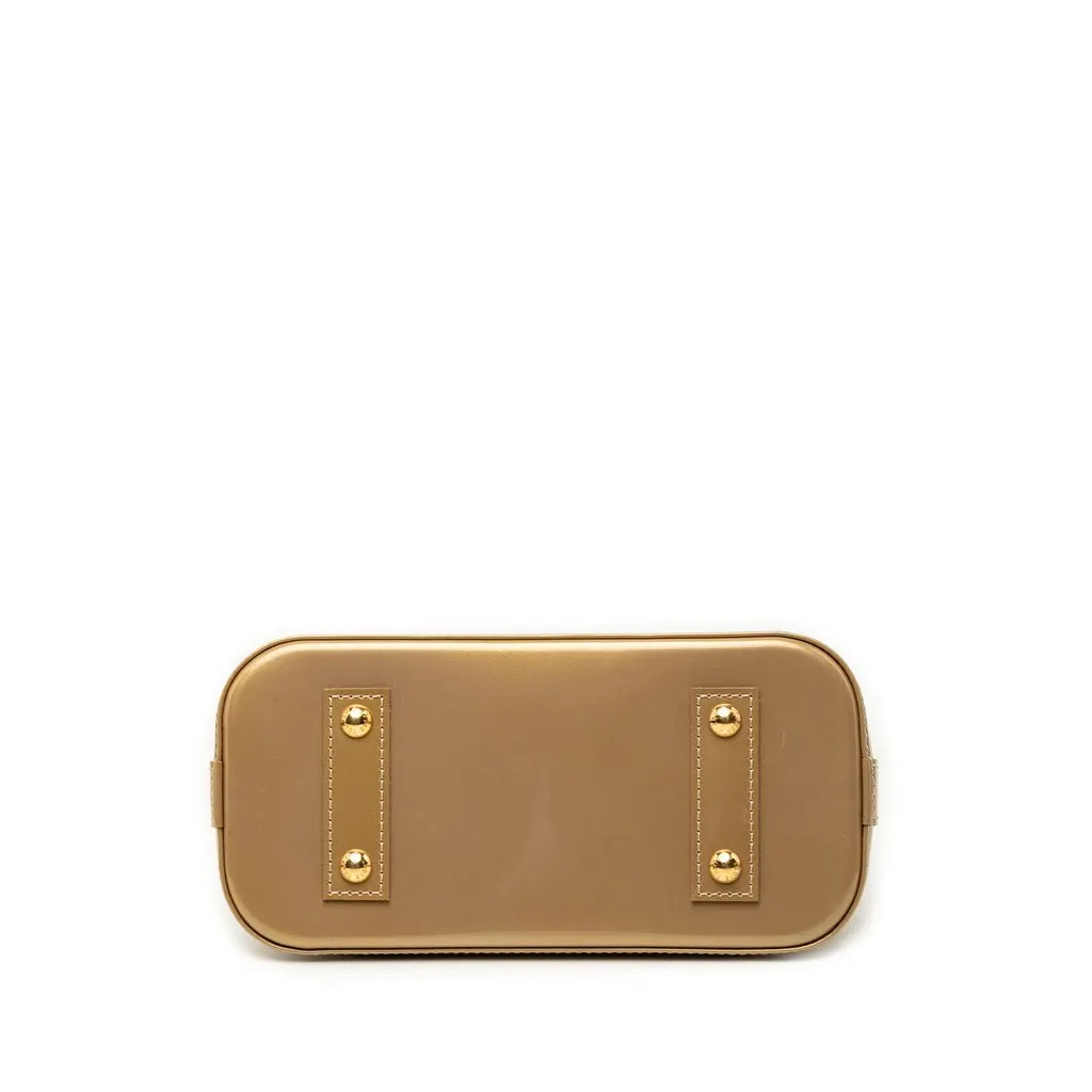 Louis Vuitton Monogram Vernis Alma BB Gold Leather Very good - Inside View