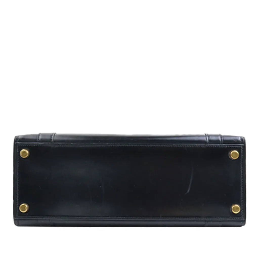 Hermès Box Calf Drag 27 Handbag Black Leather Very good - Inside View