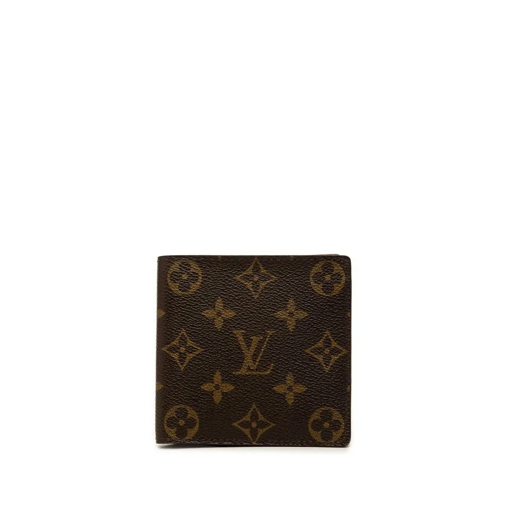 Louis Vuitton Monogram Marco Bifold Wallet Brown Canvas Very good - Front View