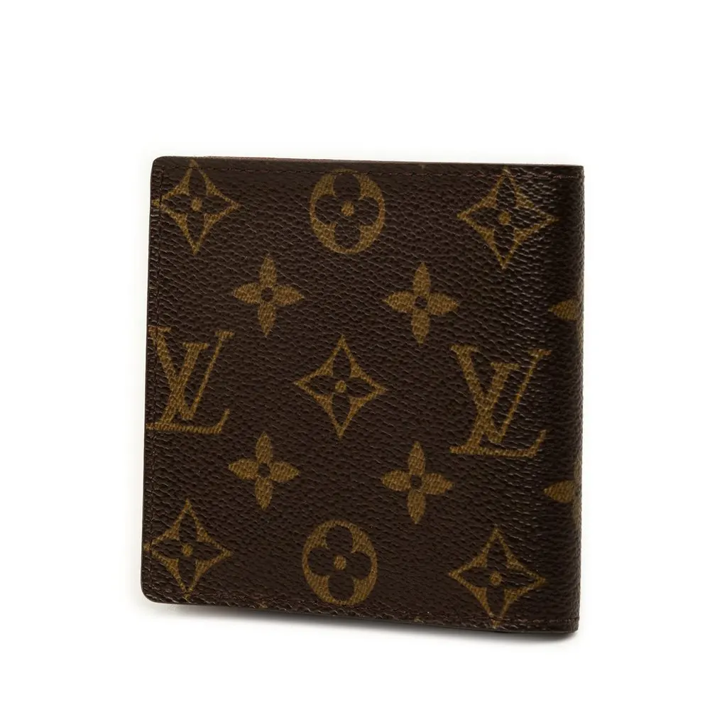 Louis Vuitton Monogram Marco Bifold Wallet Brown Canvas Very good - Back View