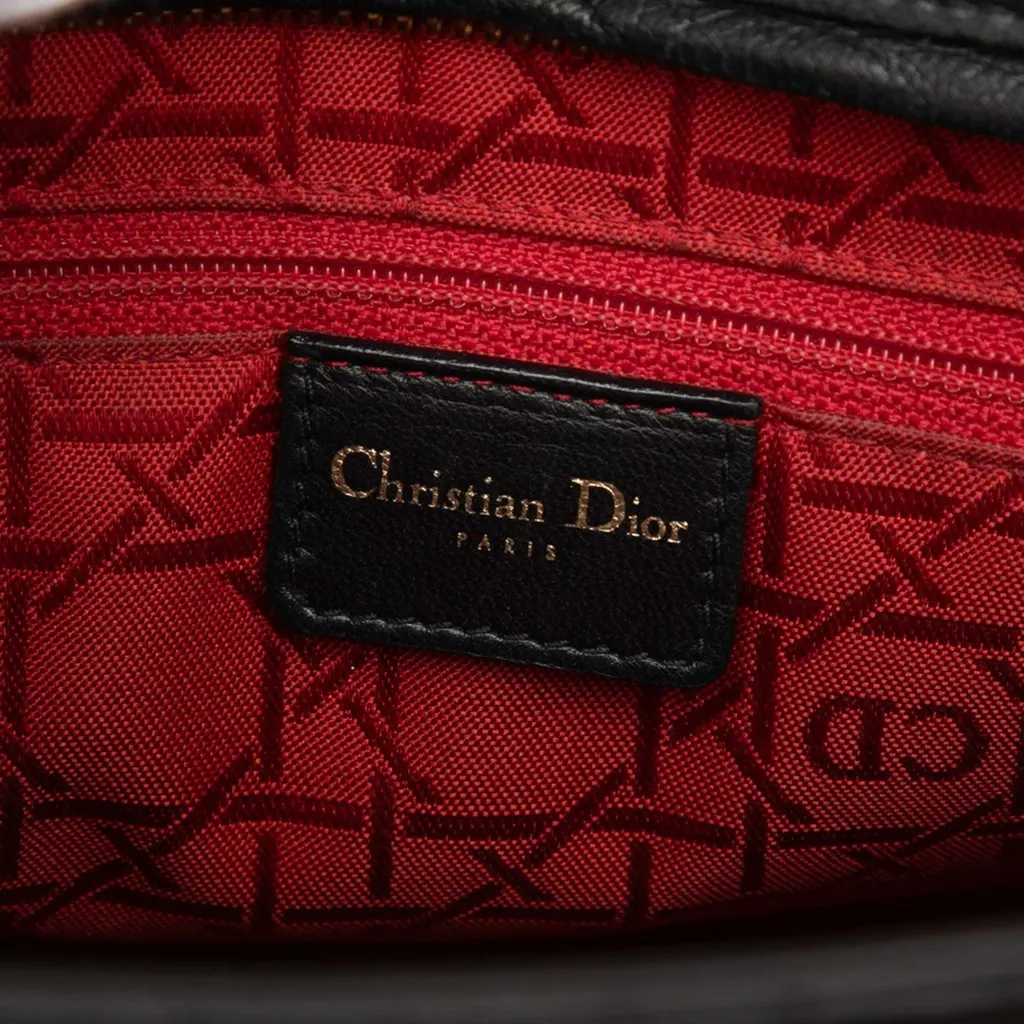 Dior Large Lambskin Cannage Lady Dior Black Leather Very good - Inside View