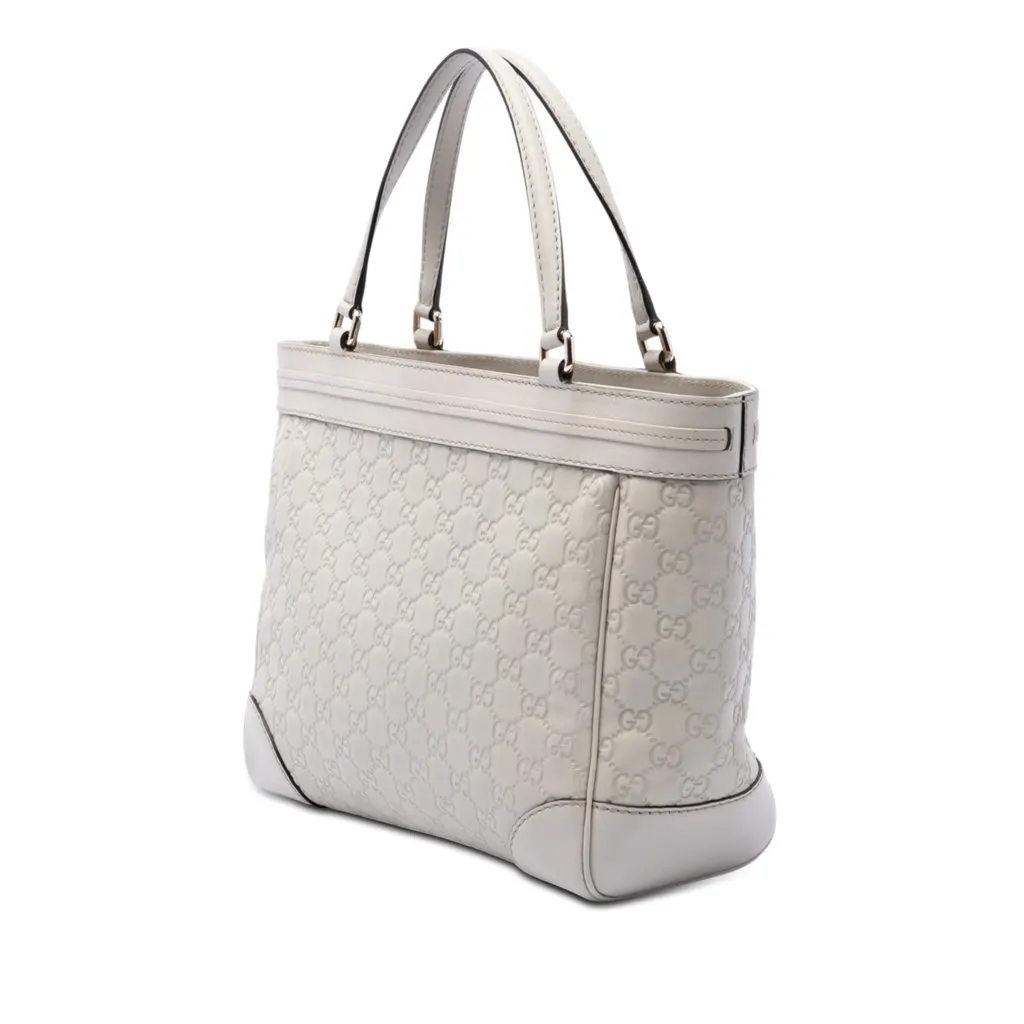 Gucci Guccissima Mayfair Tote Beige Leather Very good - Back View