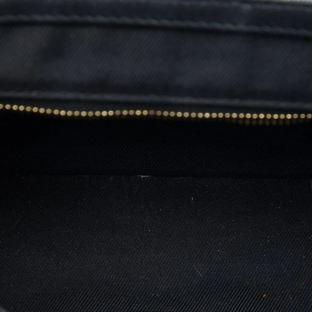 Burberry Small Haymarket Check Nylon and Leather Dickens Crossbody Black Leather Very good - Model View