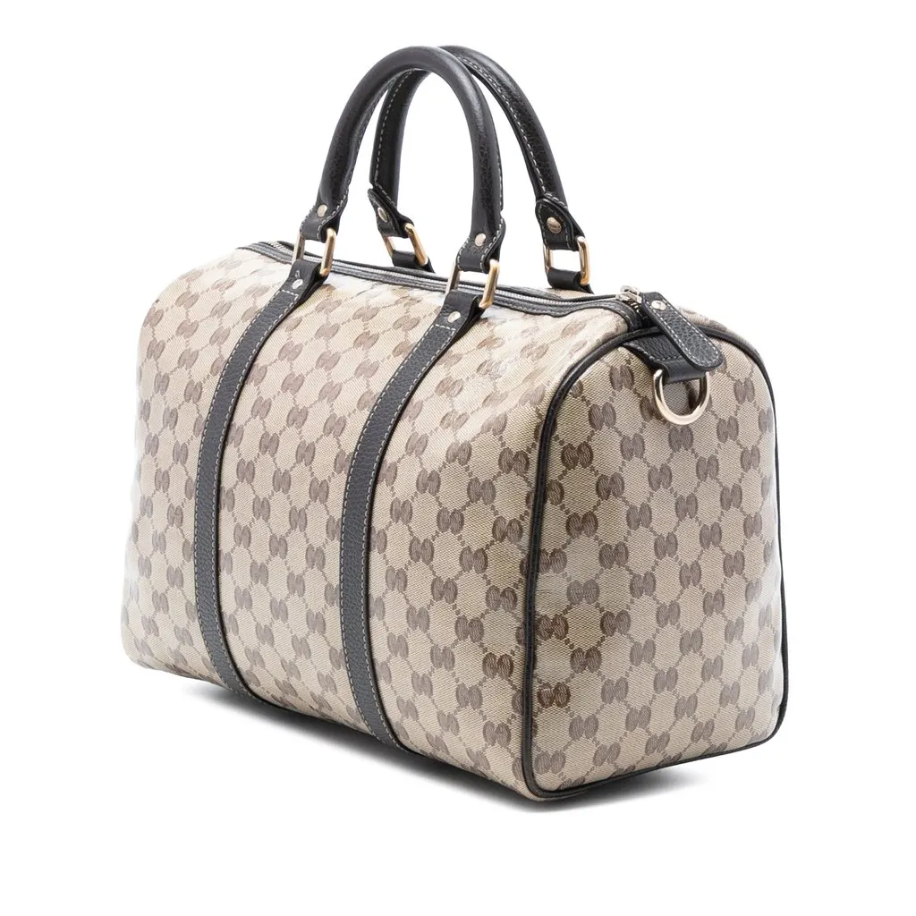 Gucci Medium GG Crystal Joy Boston Bag Beige Very good - Back View