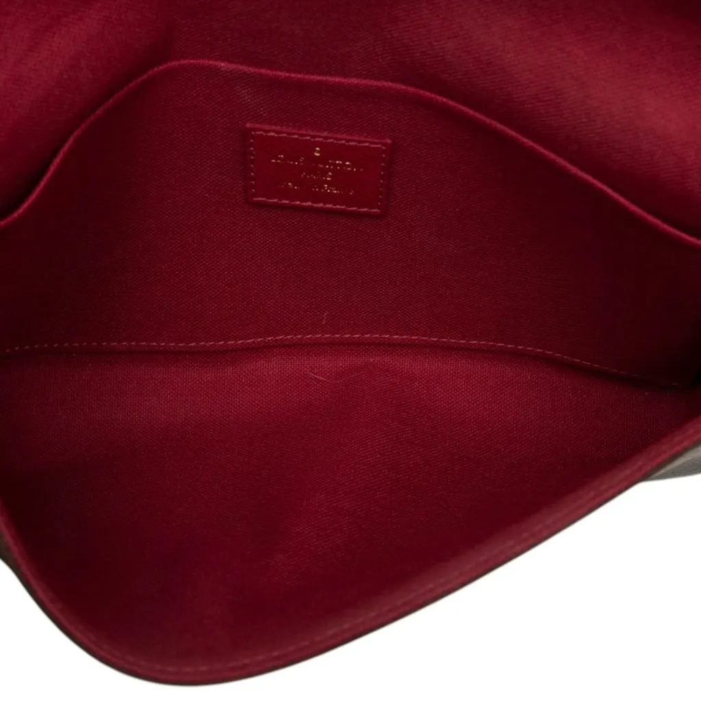 Louis Vuitton Monogram Pochette Felicie Brown Canvas Good - Model View