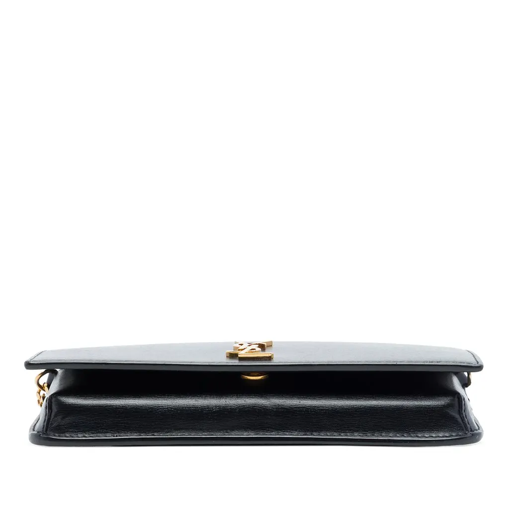 Saint Laurent Smooth Calfskin Monogram Cassandre Phone Holder Black Leather Very good - Inside View