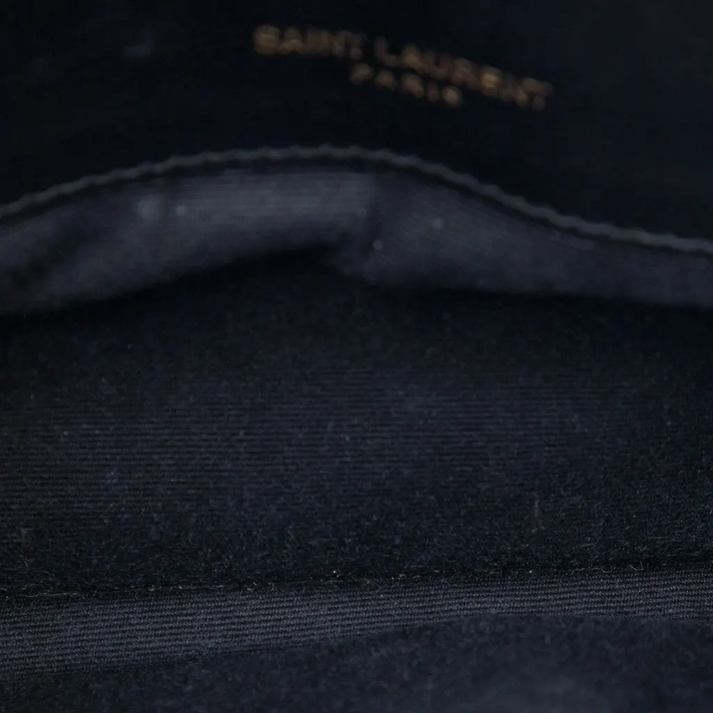 Saint Laurent Smooth Calfskin Monogram Cassandre Phone Holder Black Leather Very good - Model View