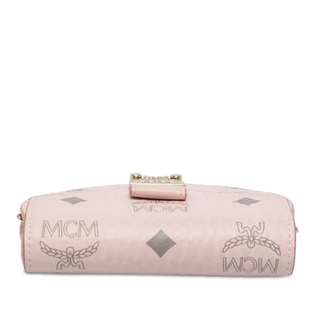 MCM Mini Visetos Coated Canvas Patricia Crossbody Pink Canvas Very good - Inside View