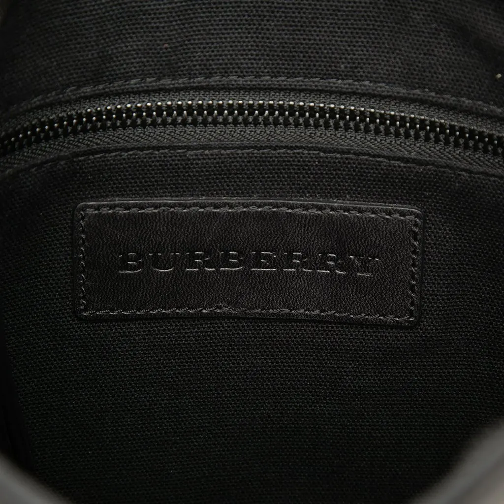 Burberry Smoke Check Coated Canvas Beckley Crossbody Brown Canvas Good - Box View