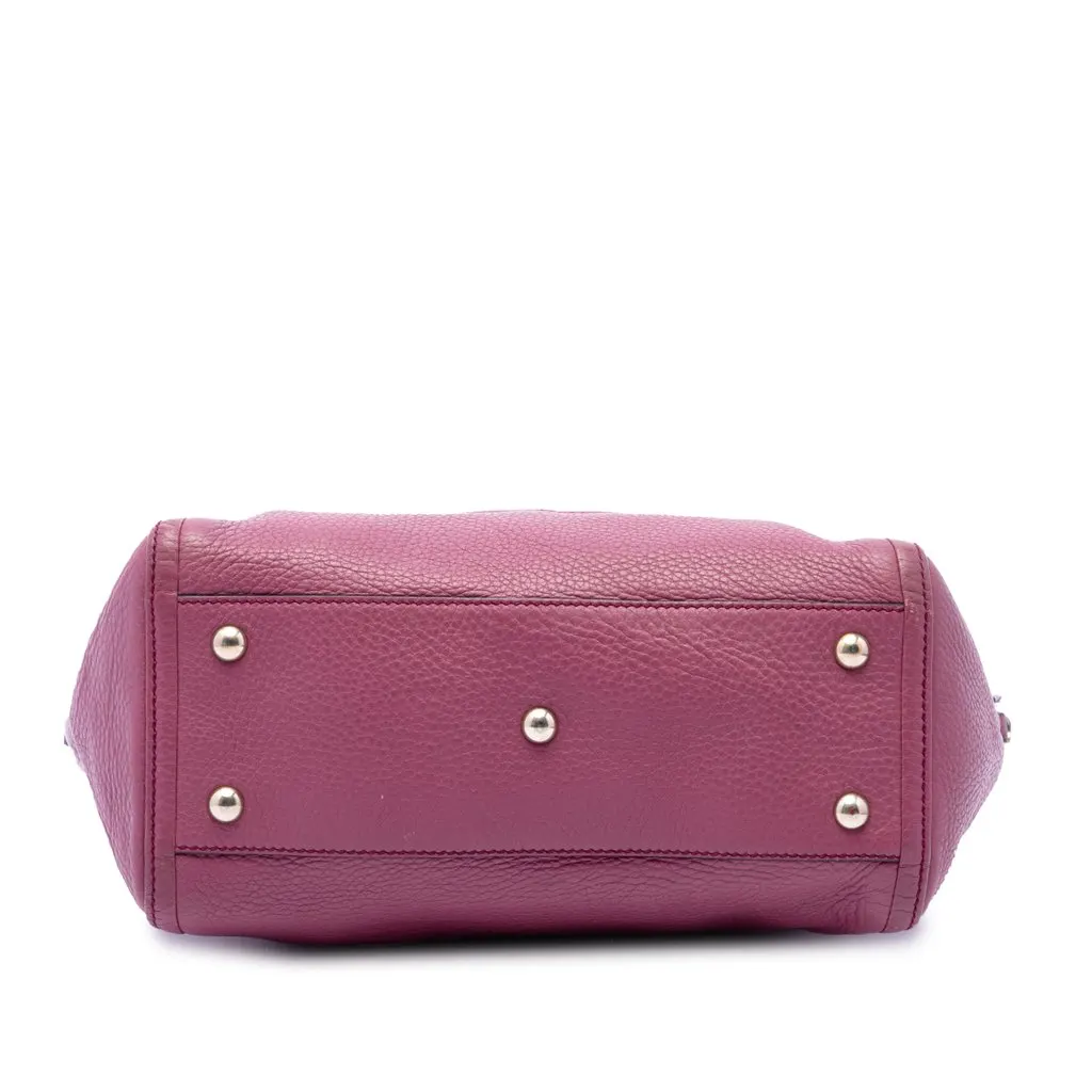 Gucci Small Calfskin Soho Cellarius Satchel Purple Leather Very good - Inside View
