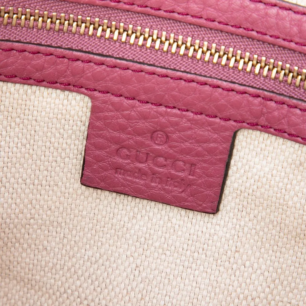 Gucci Small Calfskin Soho Cellarius Satchel Purple Leather Very good - Box View