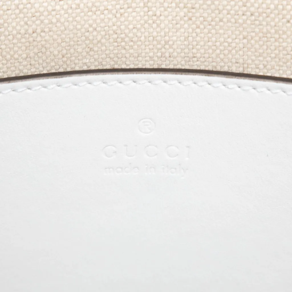 Gucci Medium Calfskin Bamboo Diana Satchel White Leather Very good - Box View