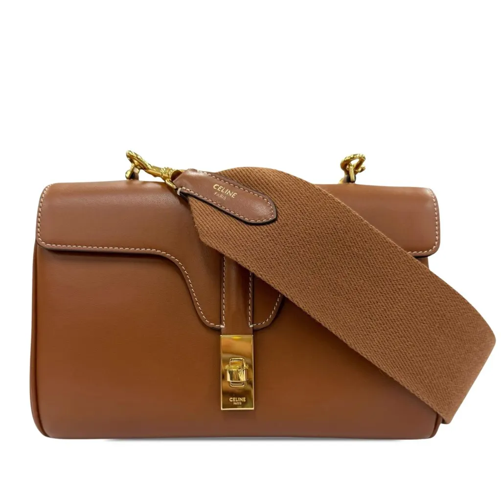 Celine Teen Smooth Calfskin Soft 16 Crossbody Brown Leather Very good - Front View