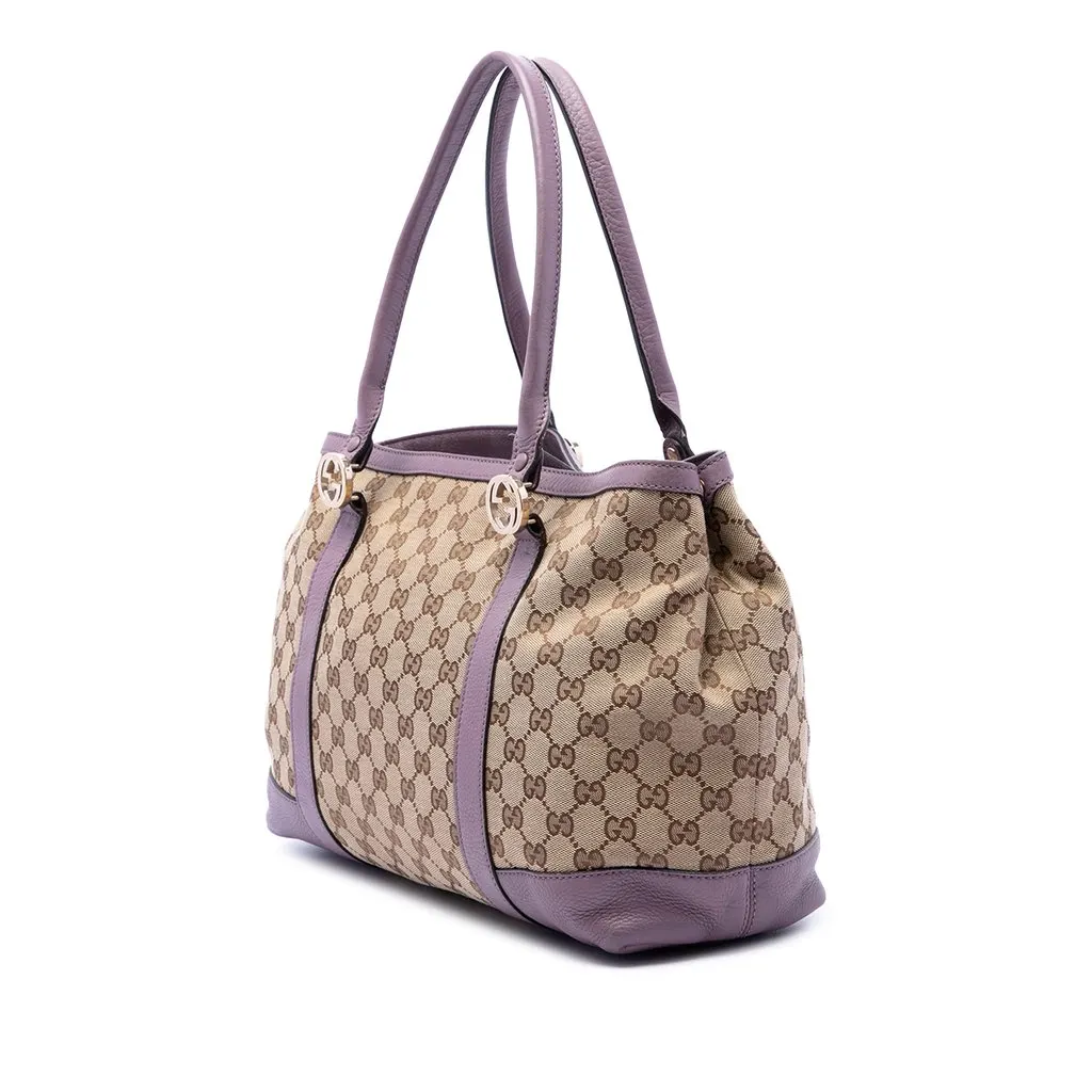 Gucci GG Canvas Miss GG Tote Beige Canvas Good - Back View