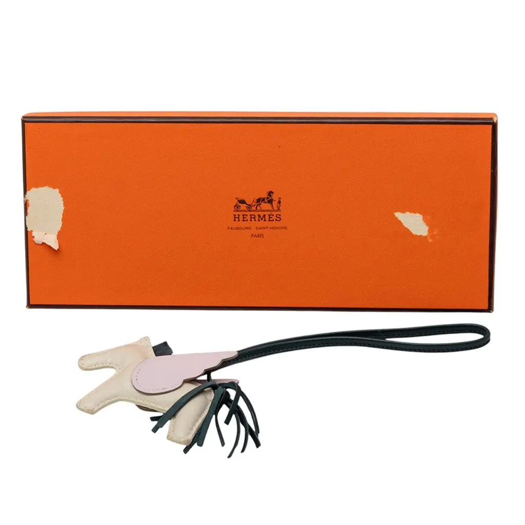 Hermès Milo Lambskin and Swift Grigri Rodeo Pegase Bag Charm PM Brown Leather Very good - Box View