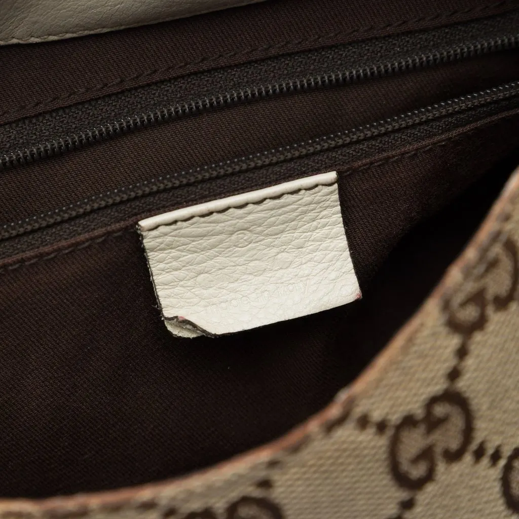 Gucci Medium GG Canvas New Ladies Web Hobo Beige Very good - Box View