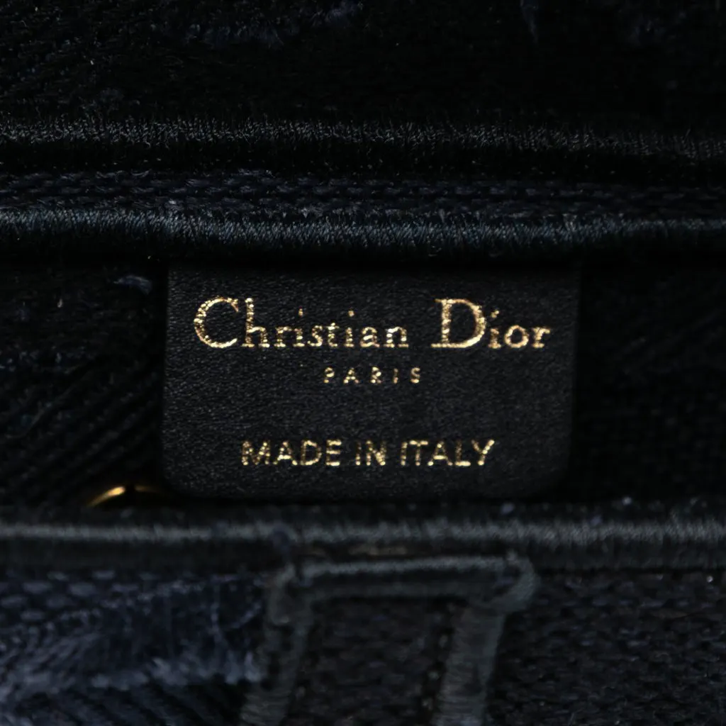 Dior Camouflage Embroidered Canvas Saddle Bag Blue Very good - Box View