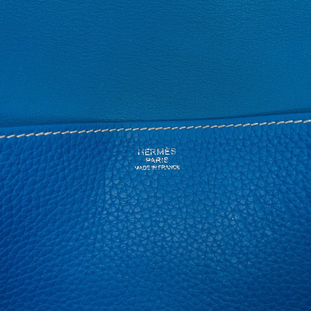Hermès Clemence Halzan 31 Blue Leather Good - Box View