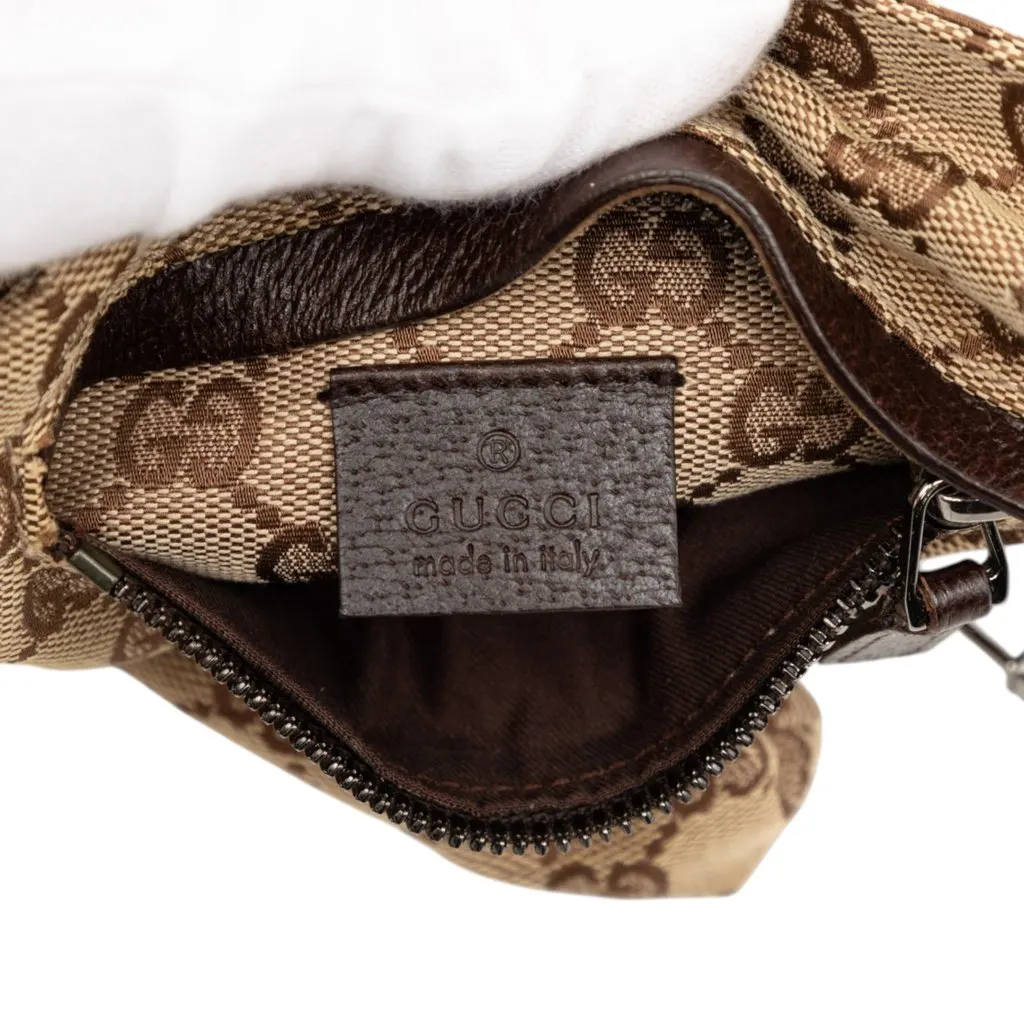 Gucci GG Canvas Double Pocket Belt Bag Beige Very good - Box View