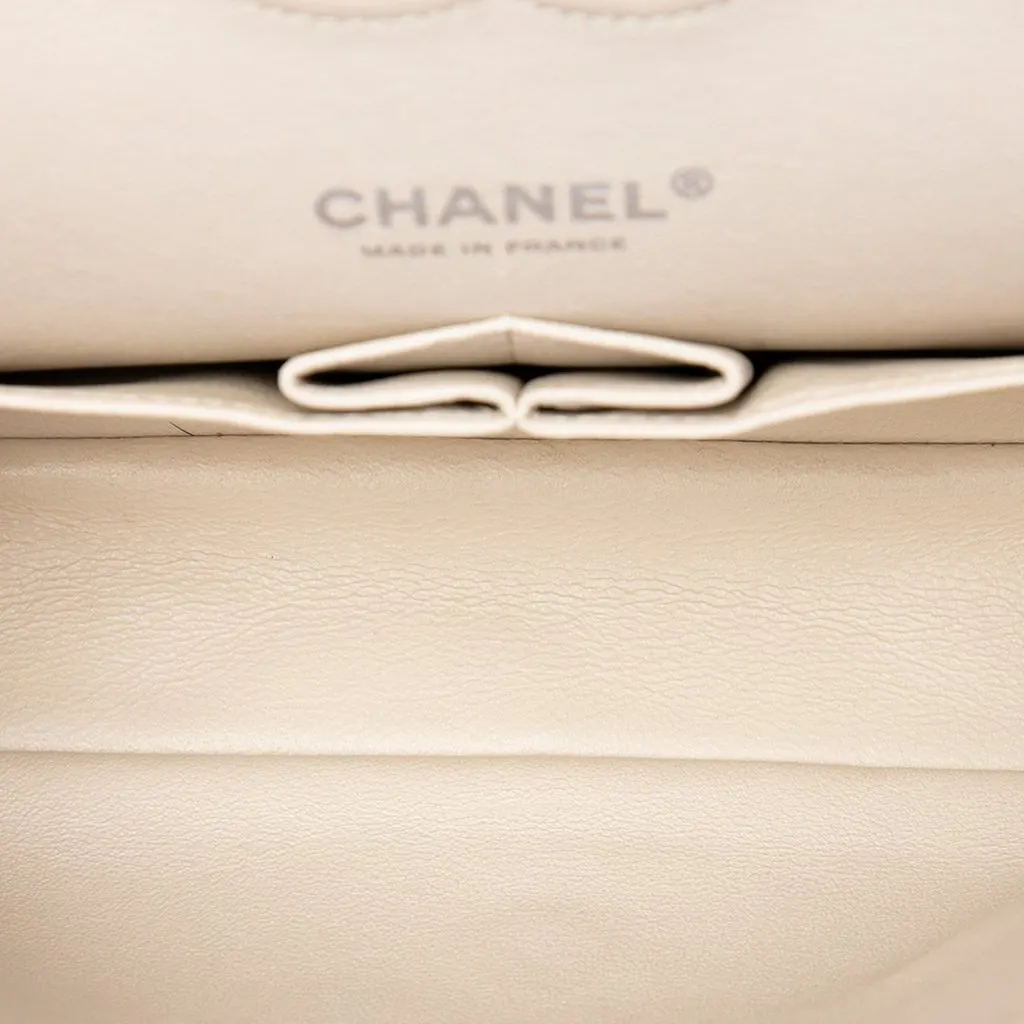 Chanel Medium Classic Tweed Double Flap Beige Very good - Model View