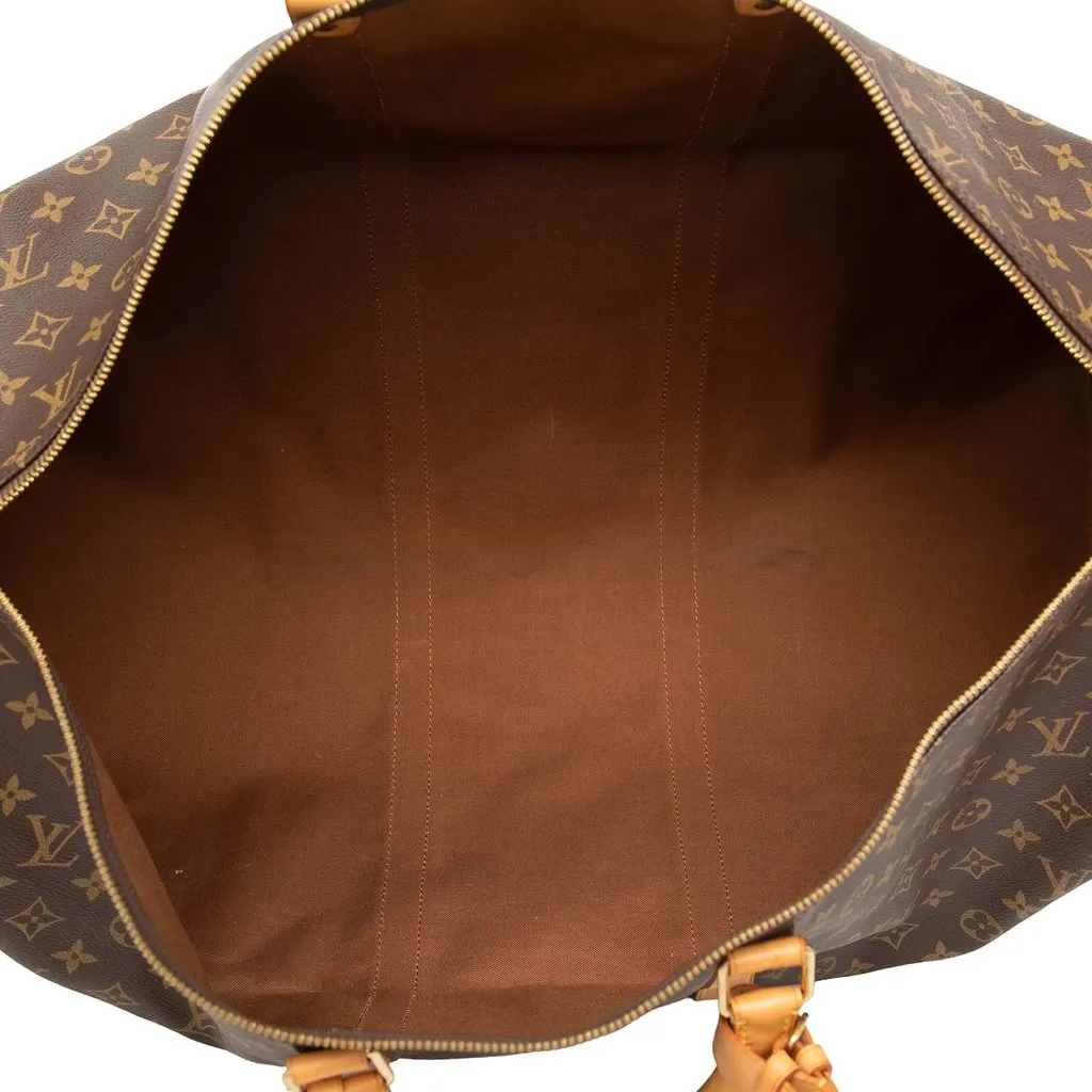 Louis Vuitton Monogram Keepall 60 Brown Canvas Very good - Model View