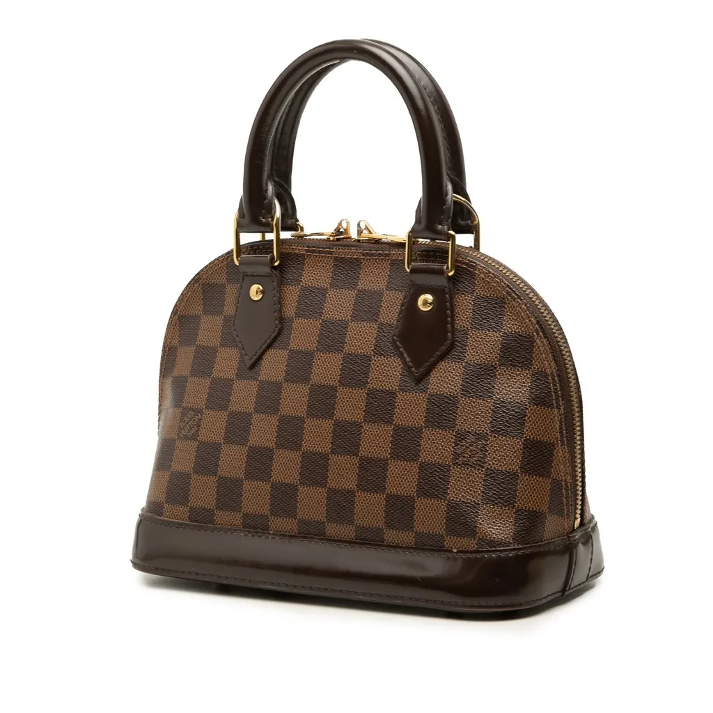 Louis Vuitton Damier Ebene Alma BB Brown Very good - Back View