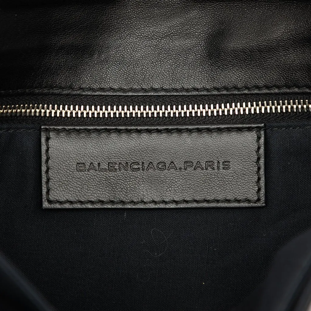 Balenciaga Lambskin Motocross Giant 12 Envelope Clutch Black Leather Very good - Box View