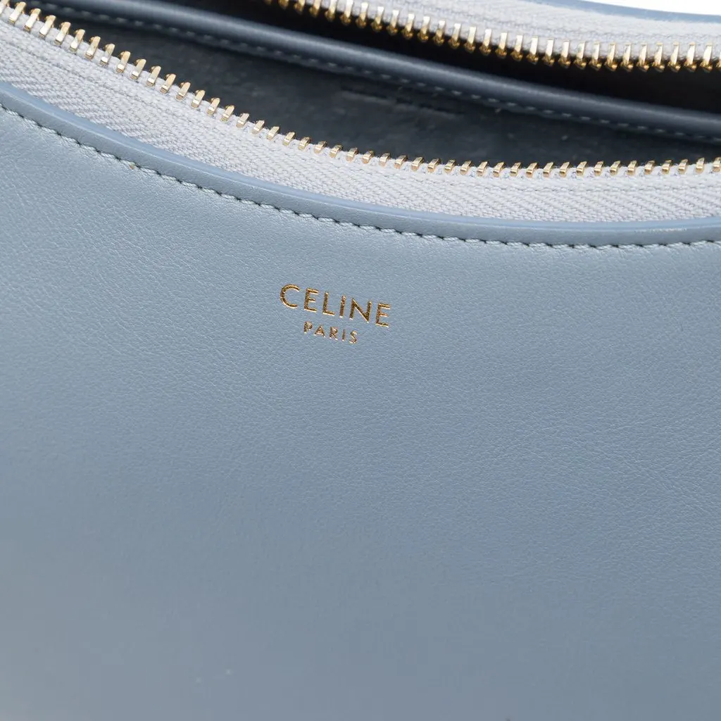 Celine Medium Calfskin Ava Shoulder Bag Blue Leather Very good - Box View