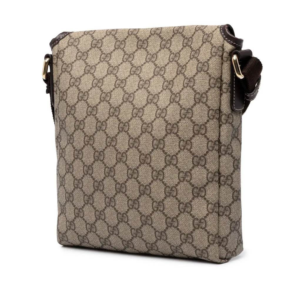 Gucci GG Supreme Crossbody Beige Canvas Very good - Back View