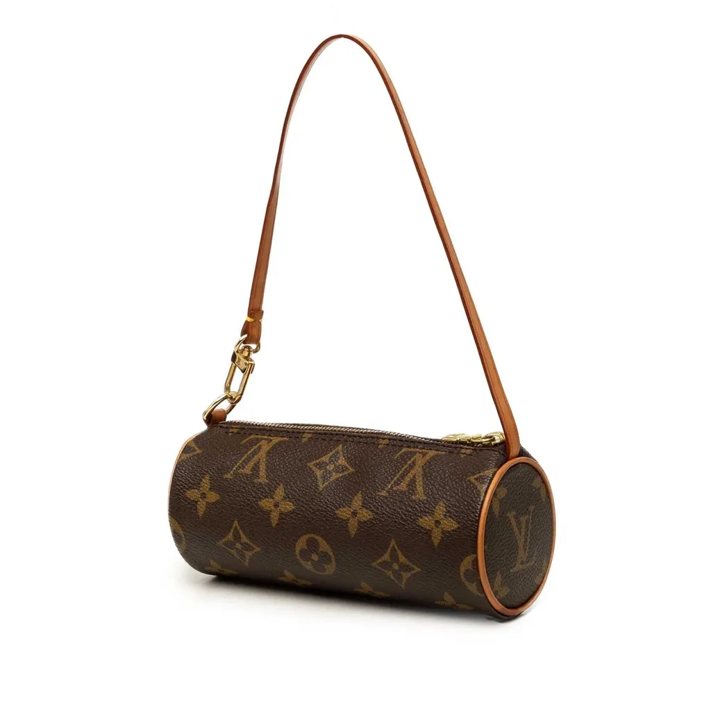 Louis Vuitton Monogram Papillon Pochette Brown Canvas Good - Back View