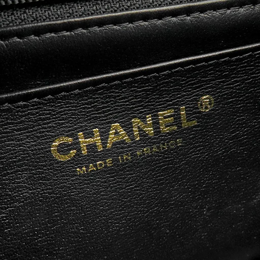 Chanel Mini Rectangular Classic Lambskin Lion Charm Top Handle Flap Black Leather Good - Box View