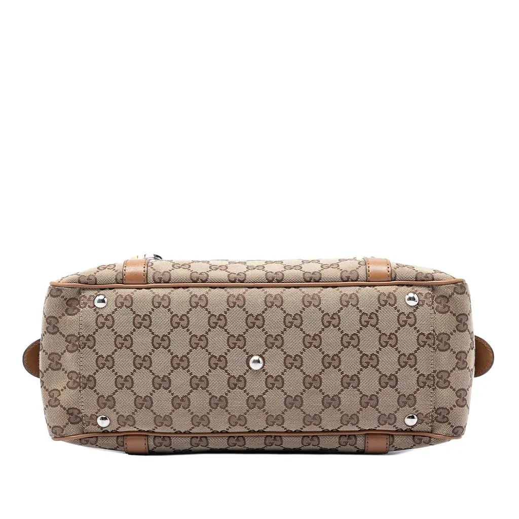 Gucci GG Canvas Twins Shoulder Bag Beige Very good - Inside View