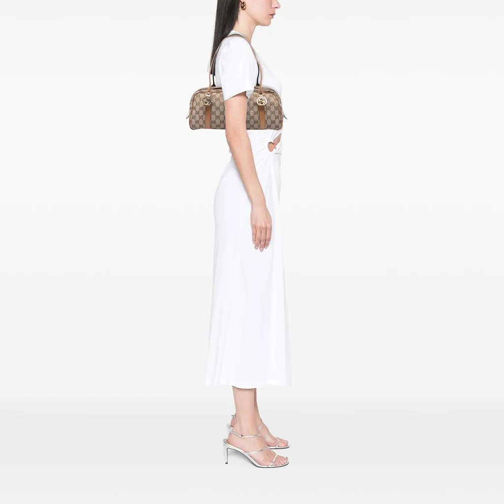 Gucci GG Canvas Twins Shoulder Bag Beige Very good - Box View