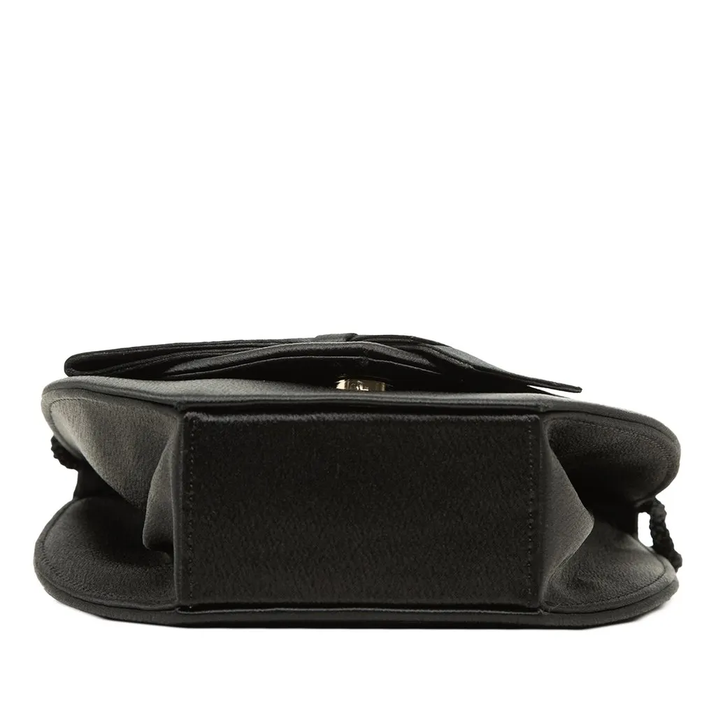 Saint Laurent Satin Bow Crossbody Black Satin Good - Inside View