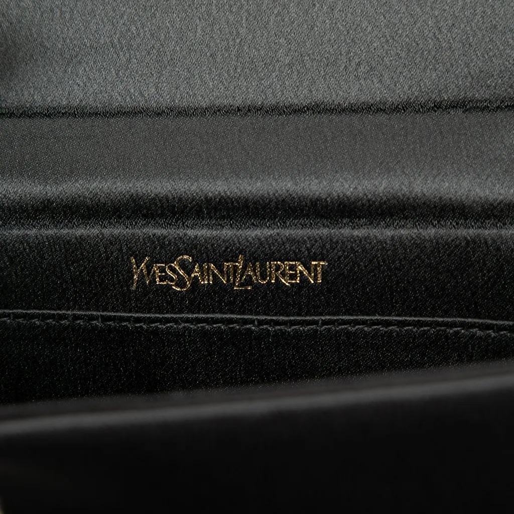Saint Laurent Satin Bow Crossbody Black Satin Good - Box View