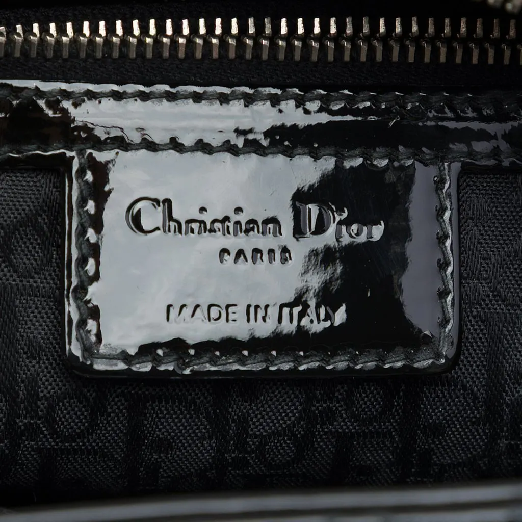 Dior Medium Patent Cannage Lady Dior Black Leather Very good - Box View