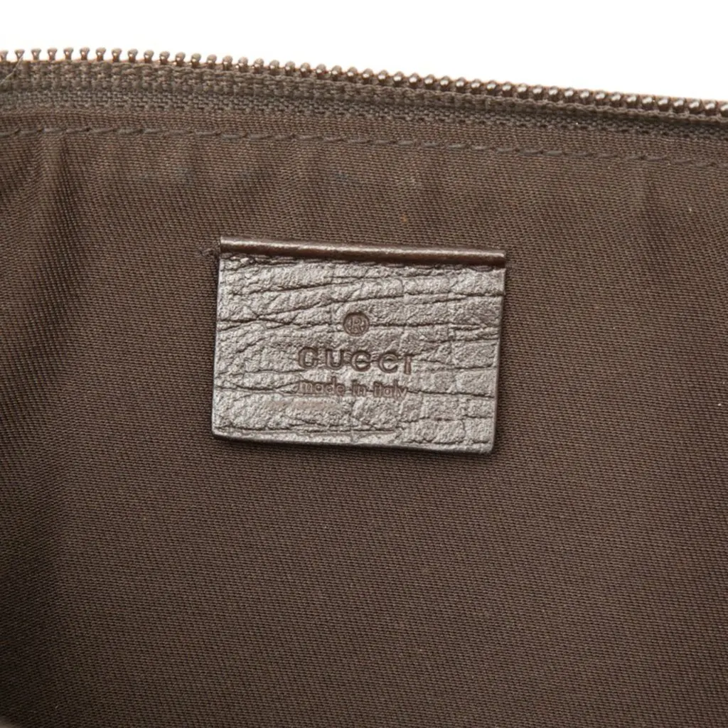 Gucci GG Supreme Zip Pouch Beige Canvas Very good - Box View