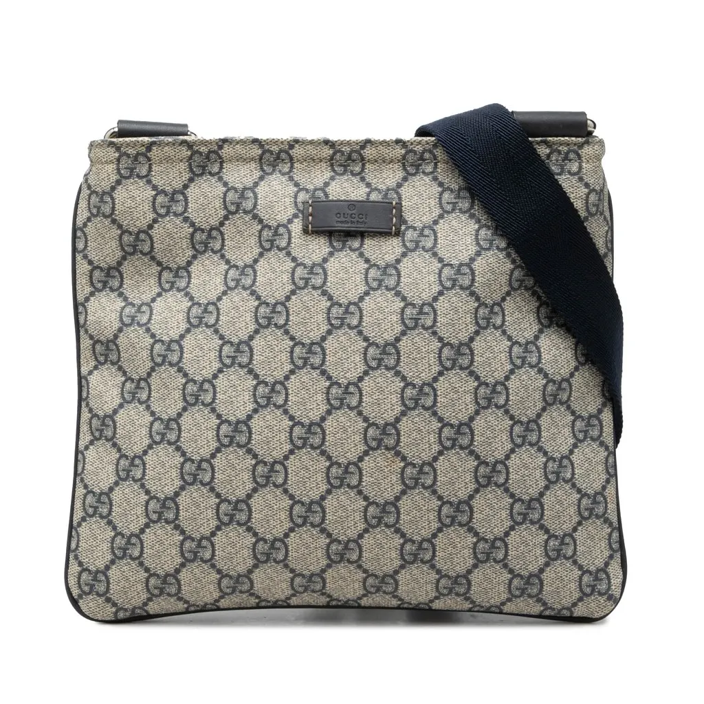 Gucci GG Supreme Crossbody Beige Canvas Good - Front View
