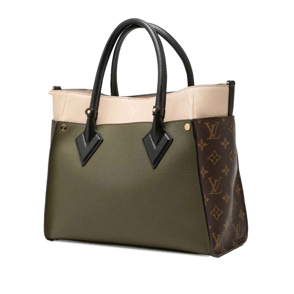 Louis Vuitton Monogram On My Side MM Green Leather Very good - Back View