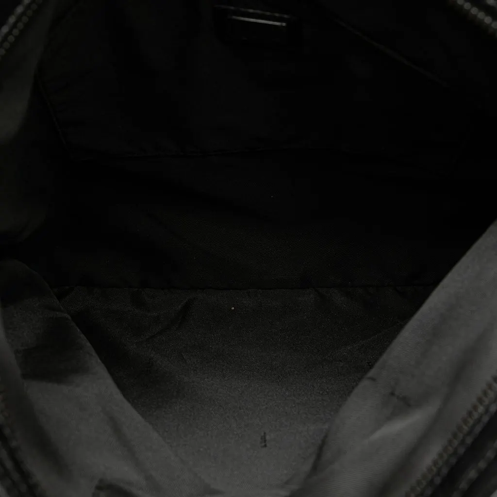 Fendi Zucchino Canvas Crossbody Black Good - Model View