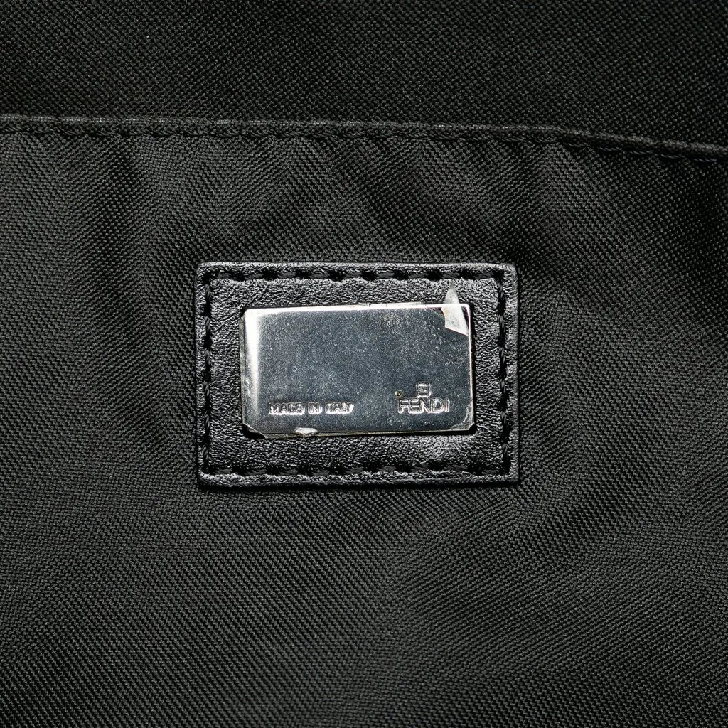 Fendi Zucchino Canvas Crossbody Black Good - Box View